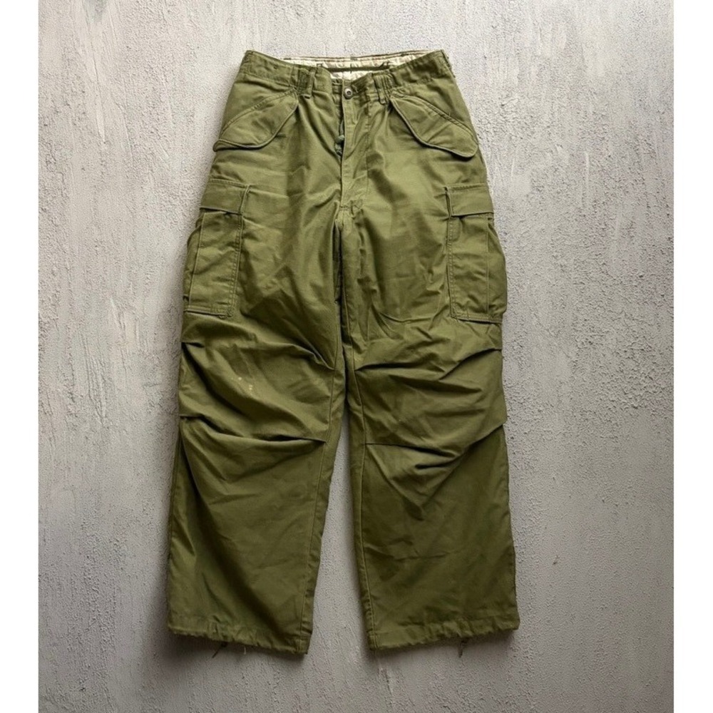 Vintage US Army M-65 Cargo Pants Small Regular Green 1970s Field Trousers Army